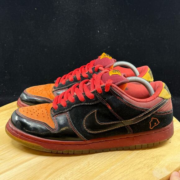 Nike Dunk Premium SB Low Hawaii Size 9 313170-003 Black Orange OG Rare Men Skate - Picture 7 of 11